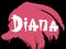 Diana. Woman`s name. Hand drawn lettering