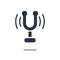 diapason icon on white background. Simple element illustration from music concept