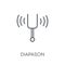 Diapason linear icon. Modern outline Diapason logo concept on wh