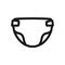 Diaper glyph icon. diapers line icon