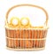 Diapers milk bottle and flask in basket