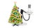 Diaphragm condenser studio microphone with Christmas tree. 3D rendering