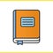 Diary notebook color icon