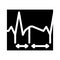 Diastole, analysis of sistal and cardiogram glyph icon vector illustration