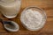 Diatomaceous earth powder and in water