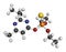 Diazinon dimpylate organophosphate insecticide molecule.