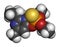 Diazinon dimpylate organophosphate insecticide molecule.