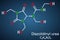 Diazolidinyl urea molecule. It is antimicrobial preservative. Is used in many cosmetics. Structural chemical formula on