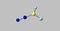 Diazomethane molecular structure isolated on grey