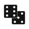 Dice black simple icon