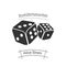 dice cubes simple icon. casino dice cubes isolated icon