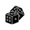 Dice games black glyph icon