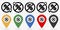 Dice icon in location set. Simple glyph, flat illustration element of universal theme icons