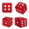 Dice icons set, cartoon style