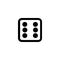 Dice line icon, gambling outline logo, linear pictogram isolated on white, pixel perfect illustration