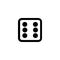 Dice line icon, gambling outline vector logo, linear pictogram isolated on white, pixel perfect illustration