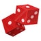 Dice luck game icon, gambling and betting