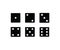 Dice playing hazard gamble competition symbol all numbers