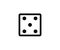 Dice playing hazard gamble competition symbol number five 5