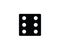 Dice playing hazard gamble competition symbol number six 6