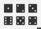 Dice sides or dice faces icon set in flat style design