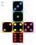 Dice Template Construction Sheet Bright Colors