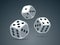 Dice vector 3d objects isolated illustration, gambling games design.