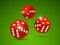 Dice vector 3d objects isolated illustration, gambling games design, board games.