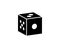 Dice vector icon. Cube symbol in isometric. Gambling concept. Vector illustration EPS 10.