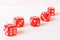 Dice on a white background . Game concept. Games of chance