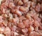 Diced chicken. Pattern raw meat. Fresh raw chicken breast to diced.