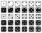 Dices gamble gaming monochrome. Poker cubes Vector set