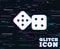 Dices sign icon. Casino game symbol.