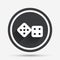 Dices sign icon. Casino game symbol.