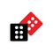 Dices sign icon. Casino game symbol. Flat dice