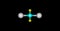 Dichlorodifluoromethane molecular structure isolated on black