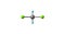 Dichlorodifluoromethane molecular structure isolated on white