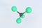 Dichlorodifluoromethane molecule, scientific molecular model, looping 3d animation