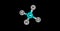 Dichloromethane molecular structure isolated on black