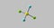 Dichloromethane molecular structure isolated on grey