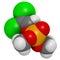 Dichlorvos organophosphate insecticide molecule. Neurotoxin pesticide that blocks the acetylcholinesterase enzyme