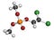 Dichlorvos organophosphate insecticide molecule. Neurotoxin pesticide that blocks the acetylcholinesterase enzyme