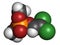 Dichlorvos organophosphate insecticide molecule. Neurotoxin pesticide that blocks the acetylcholinesterase enzyme