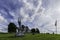 Dickerson Church and Cemetery with dramatic clouds