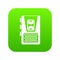 Dictaphone icon digital green