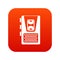 Dictaphone icon digital red