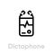 Dictaphone icon. Editable Line Vector.