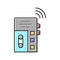 dictaphone, voice recorder gadget color icon vector illustration