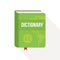 Dictionary book cover icon design. Flat style Vector illustration