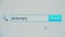 Dictionary - browser search query, Internet web page